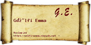 Gálfi Emma névjegykártya